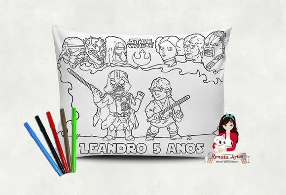 Almofada Pinte e Lave Star Wars