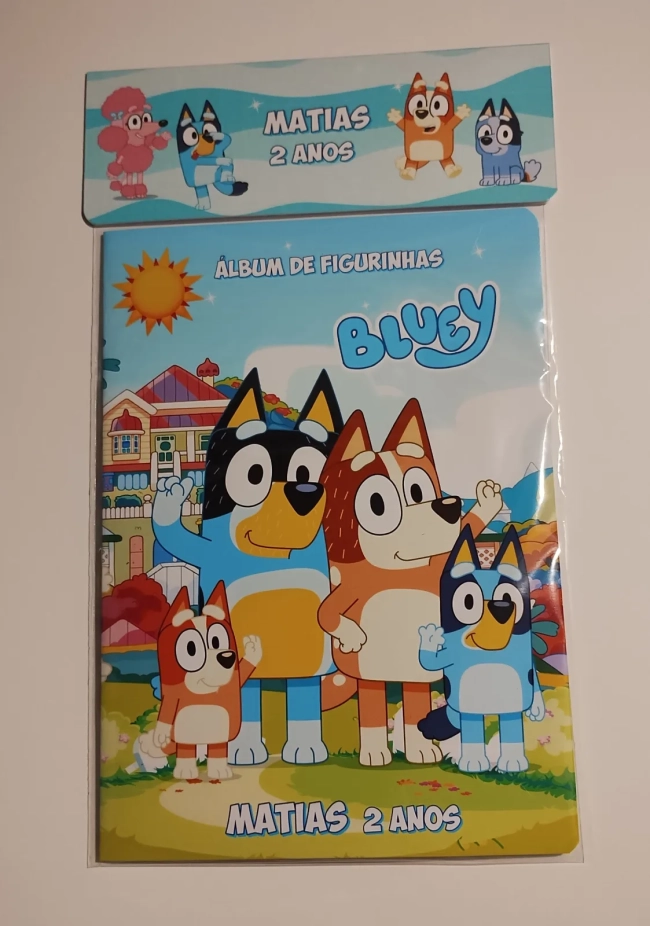 Bluey e Bingo Álbum de Figurinhas + Desenhos para Colorir + Atividades