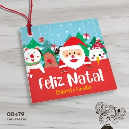 Tag Quadrada Natal - 00479