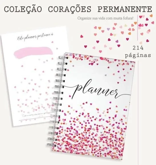 Planner Permanente Corações
