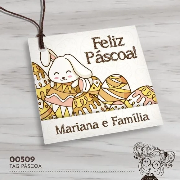 Tag Quadrada Páscoa - 00509