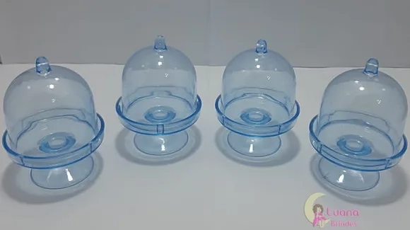Mini Cúpula Azul Claro de Acrílico - pct c/6 unidades