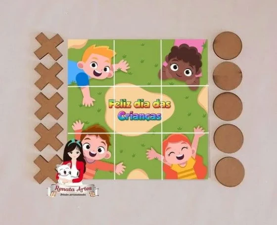Jogo da Velha Personalizado Dia das Crianças