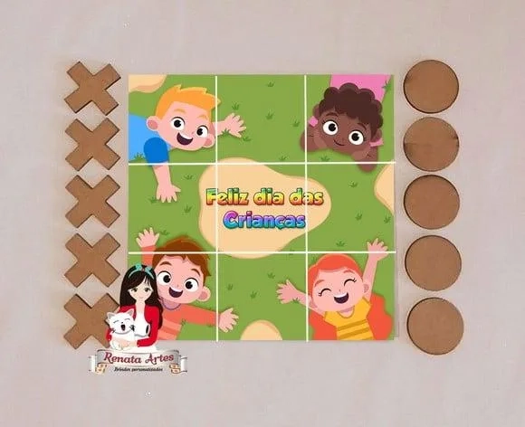 Jogo da Velha Personalizado Dia das Crianças