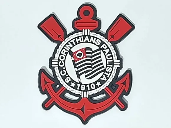 Aplique Escudo Time 8cm Emborrachado 2 Unidades