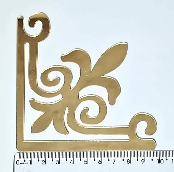 Cantoneira 10cm de Acrílico Espelhado Pct C/4 Peças