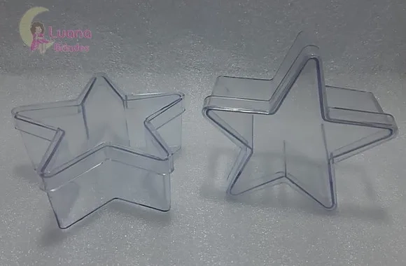 Caixinha Estrela de acrílico para Lembrancinha-pct c/4 unid