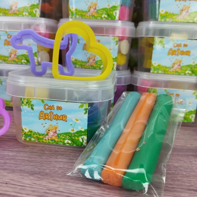 35 kit Massinha no Pote Personalizado - Ursinho Pooh - Festa Junina - Festa Junina - Trabalhamos com qualquer tema - Informar tema no chat