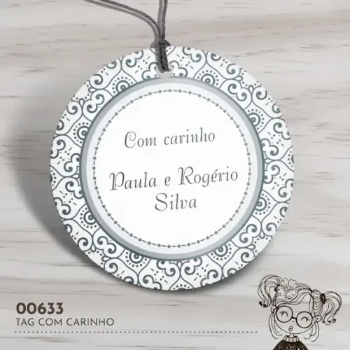 Tag Redonda com Carinho - 00633