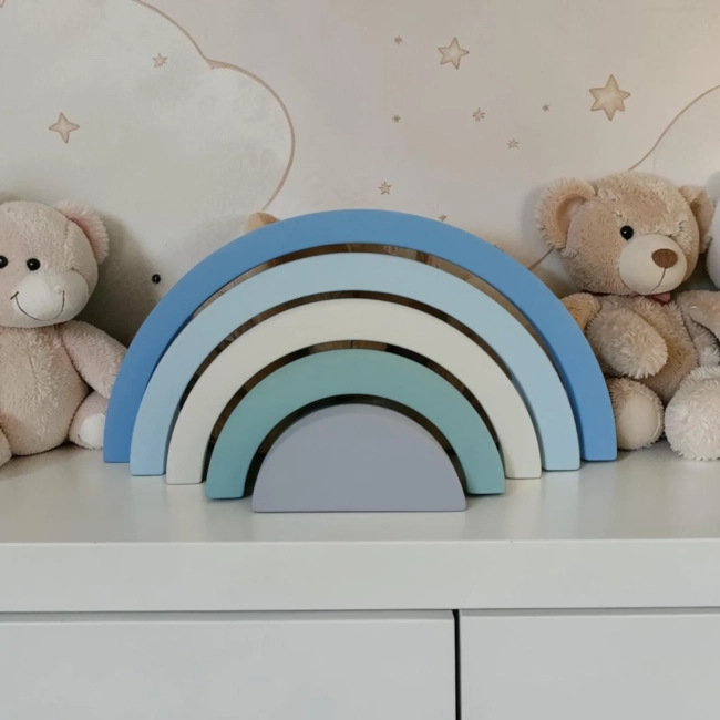 Arco iris de mdf decorativo/ Enfeite de festa, decoração pra quarto de bebe.