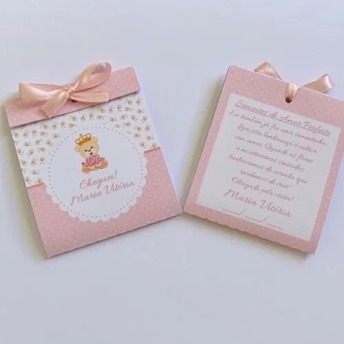 Lembrancinha Maternidade Sachê Sementinha Ursinha Princesa