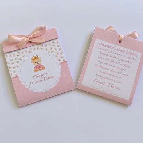 Lembrancinha Maternidade Sachê Sementinha Ursinha Princesa