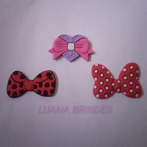 Apliques Emborrachados de Laços Variados - pct c/ 9 unidades