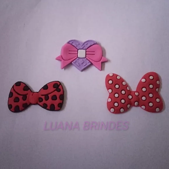 Apliques Emborrachados de Laços Variados - pct c/ 9 unidades
