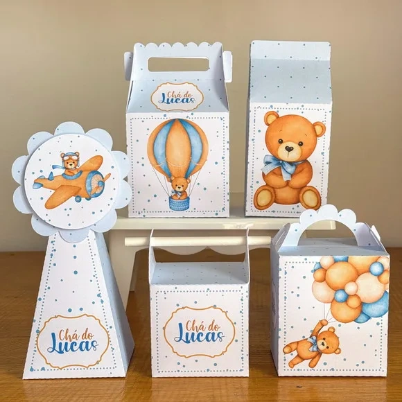 Kit 60 Lembrancinhas Chá Revelação