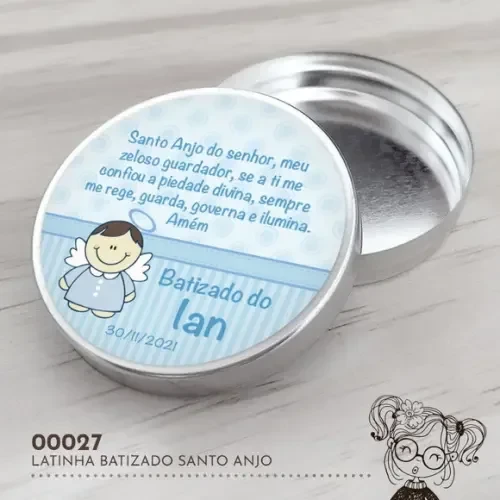 Latinha Adesivada Santo Anjo - 00027