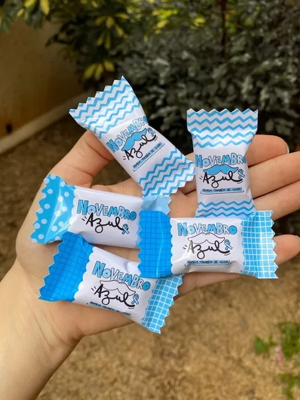 Balas Personalizadas Novembro Azul - 50 Unidades