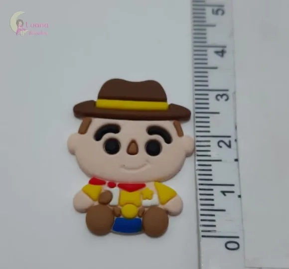 Apliques Personagens Toy Story de borracha - pct c/6 unid