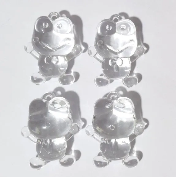Pingente Sapinho de Acrílico 3,5cm Pacotes com 10 Unidades