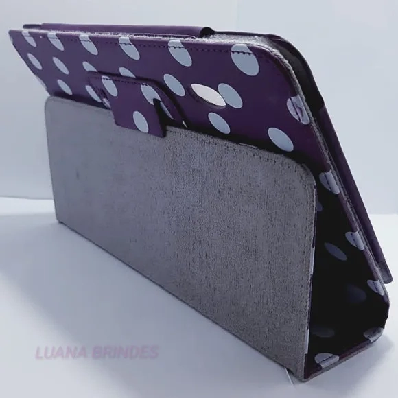 Capa Roxa de Couro para Tablet - 1 Unidade