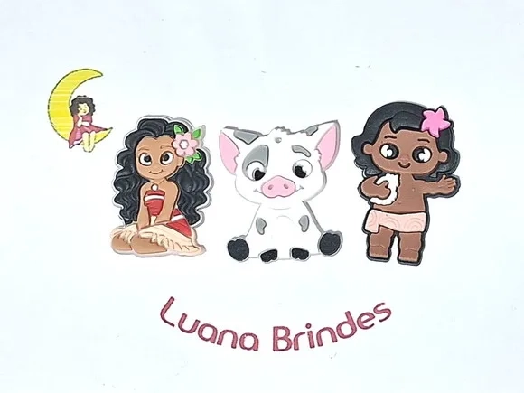 Aplique Moana Emborrachado Pacote com 6 Unidades