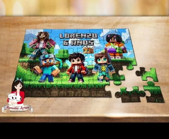 Quebra Cabeça Personalizado Minecraft