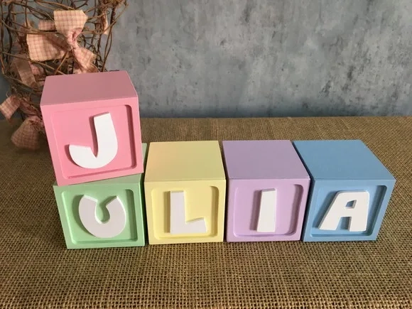 Cubos Personalizados Pocoyo 6x6 cm - Decoração de Festa Infantil e Quarto de Bebê em MDF