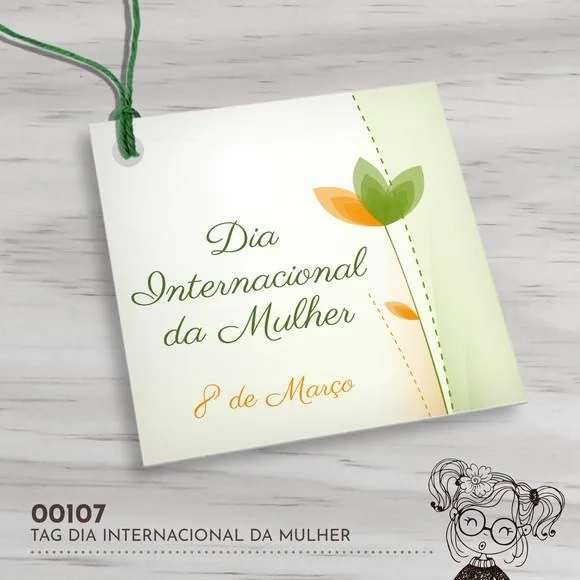 Tag Quadrada Dia Internacional da Mulher - 00107