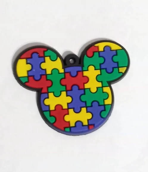 Pingente Autismo Modelo Mickey Pequeno - 6 Unidades
