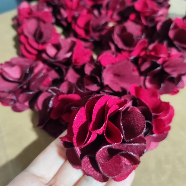 Flor de cetim 5 cm