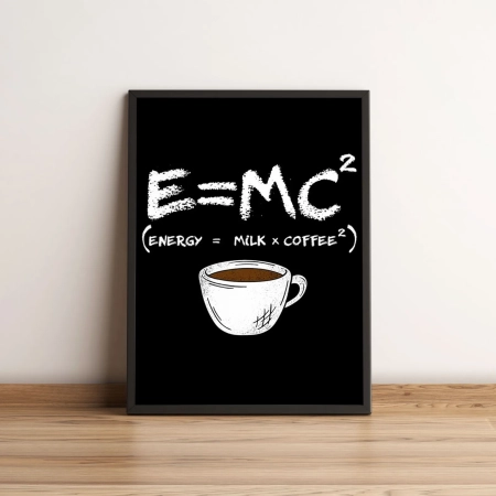 Quadro energia do café em fórmula engraçada 54