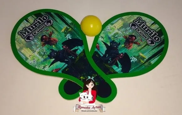 Raquetes de Ping Pong Tema Como Treinar Seu Dragão