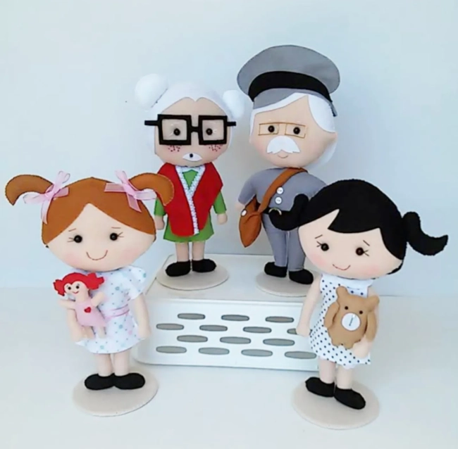 Turma do Chaves em feltro.