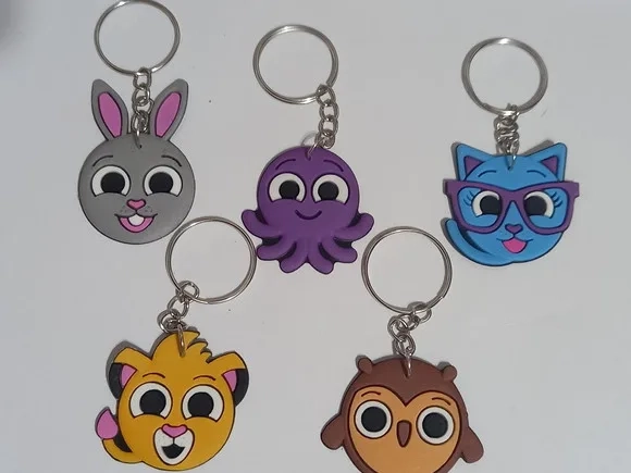 Chaveiro Bolo Fofo Emborrachado - 5 Peças