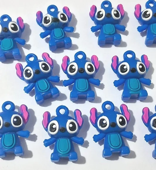 Pingente Stitch 2,5cm Emborrachado Pacote com 5 Unidades