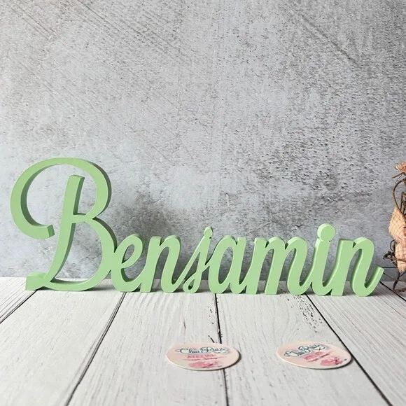 Linha Cursiva -letras Decorativas em mdf Quarto de Bebê