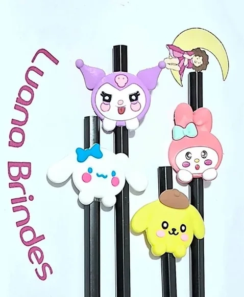 Lápis C/ponteira Melody e Kuromi Pacote com 4 Unidades