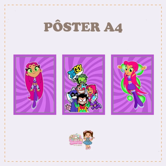 Kit Festa Só Um Bolinho JOVENS TITAS - Decoração de Festa