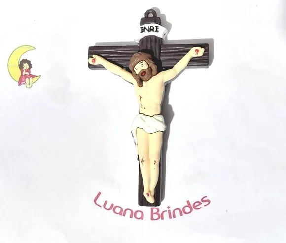 Crucifixo Emborrachado 11cm Pacote com 1 Peça