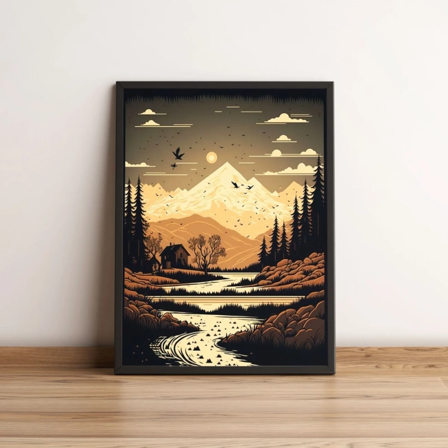 Quadro Casa em Floresta 198