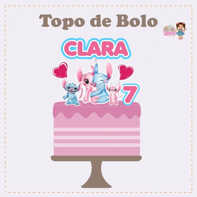 Kit Festa Só Um Bolinho STITCH E ANGEL - Decoração de Festa