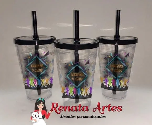 Copo com Canudo 500ml Balada