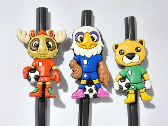 Lápis C/ponteira Mascote da Copa do Mundo Pacote C/6 Unidade