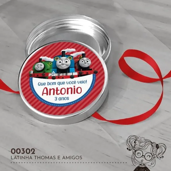 Latinha Adesivada Thomas e Amigos - 00302
