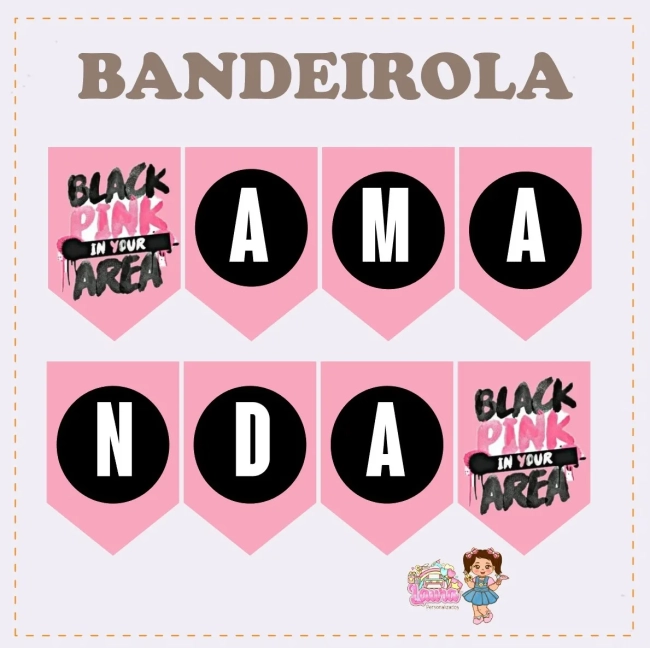 Kit Festa Só Um Bolinho BLACK PINK - Decoração de Festa