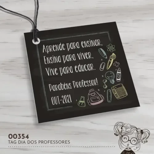 Tag Quadrada Dia dos Professores - 00354