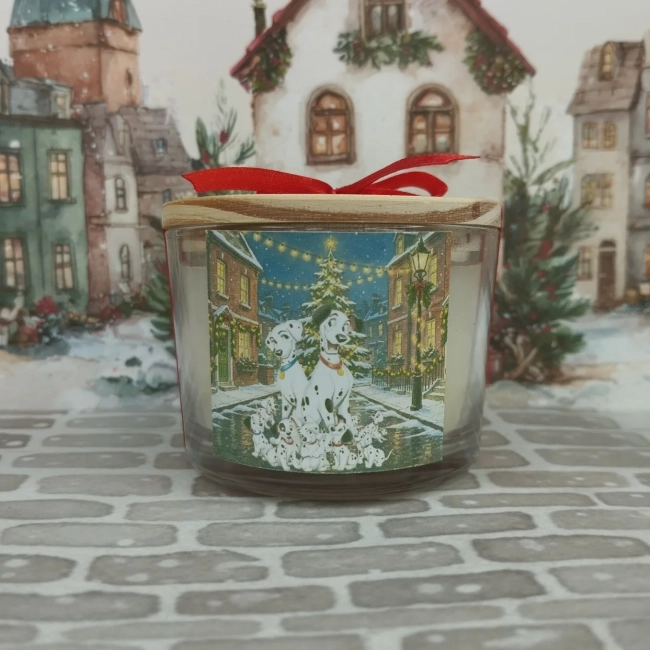 Vela Aromática no Copo Personalizada Natal 101 Dálmatas, Trabalhamos com outros temas.
