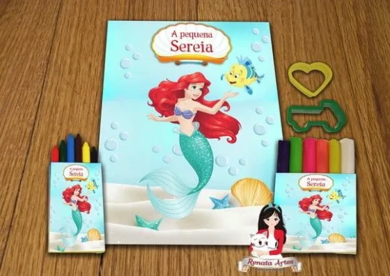 Kit Passatempo Personalizado a Pequena Sereia