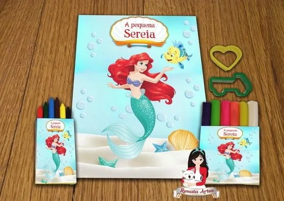 Kit Passatempo Personalizado a Pequena Sereia