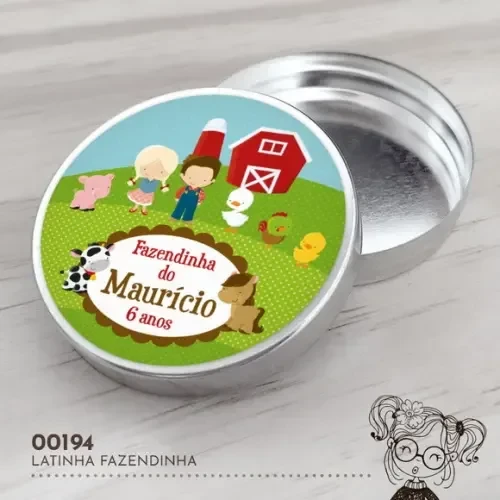 Latinha Adesivada Fazendinha - 00194
